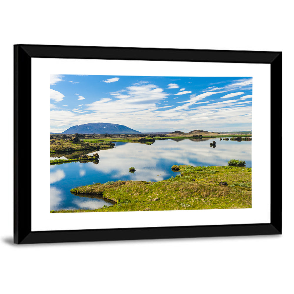 Lake Myvatn Reflection Wall Art