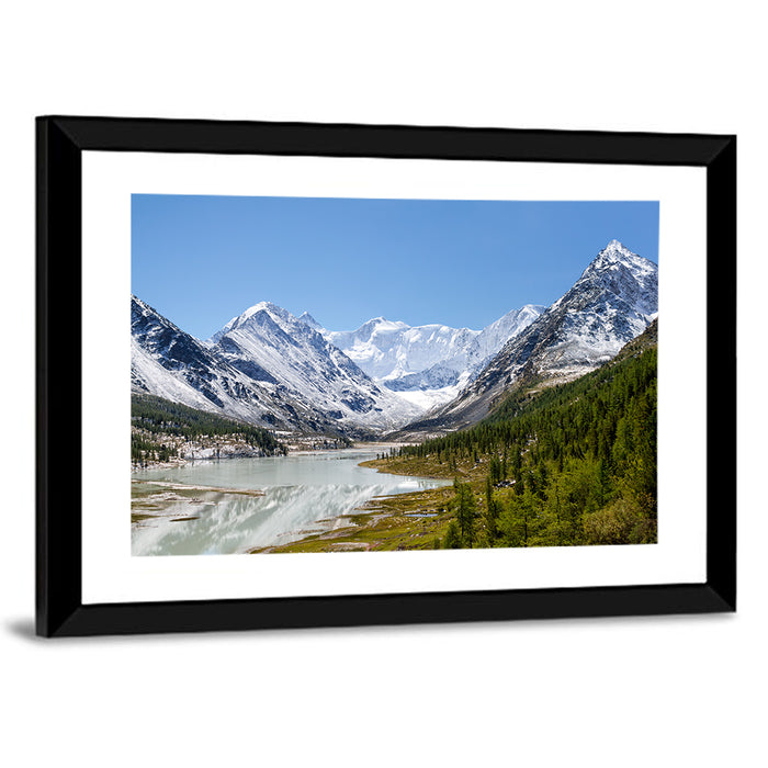 Akkem Lake Reflection Wall Art as a framed print