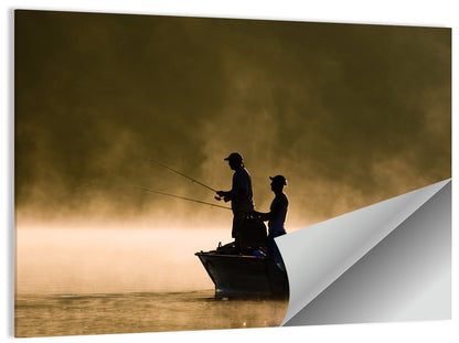 Misty Lake Fishing Wall Art