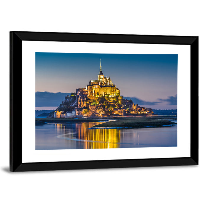 Mont Saint-michel at Dusk Wall Art as a framed print