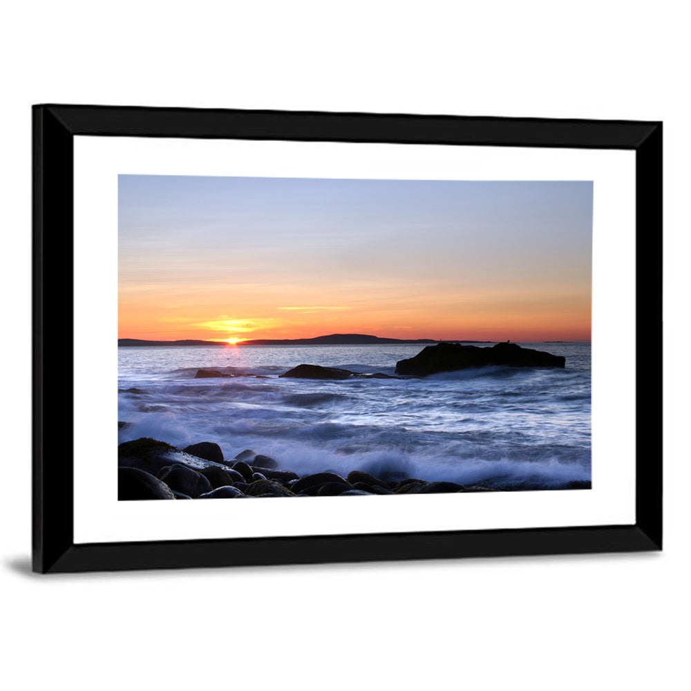 Acadia National Park Coastline Wall Art in a room, landscape