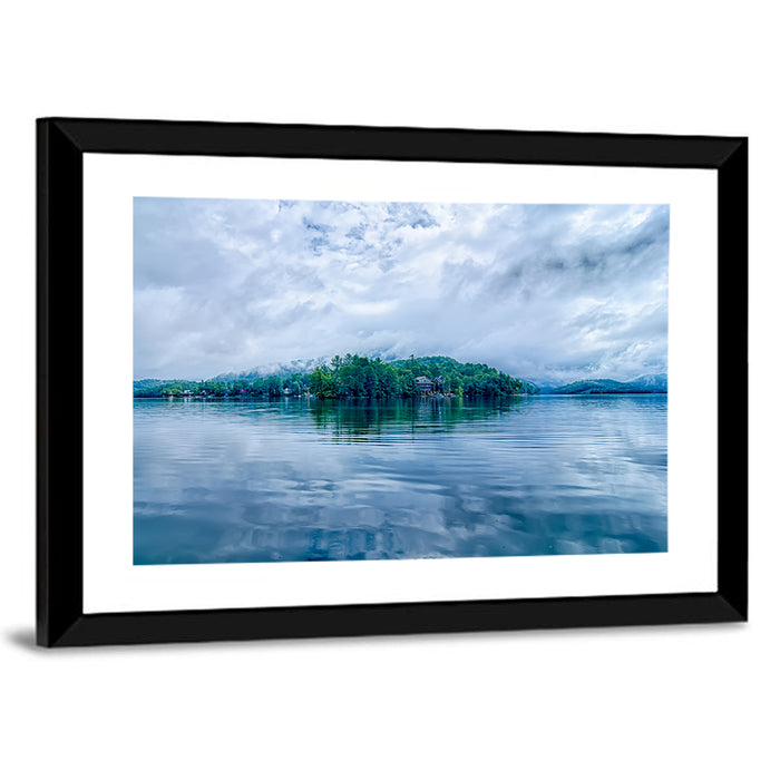 Lake Santeetlah Reflection Wall Art as a framed print