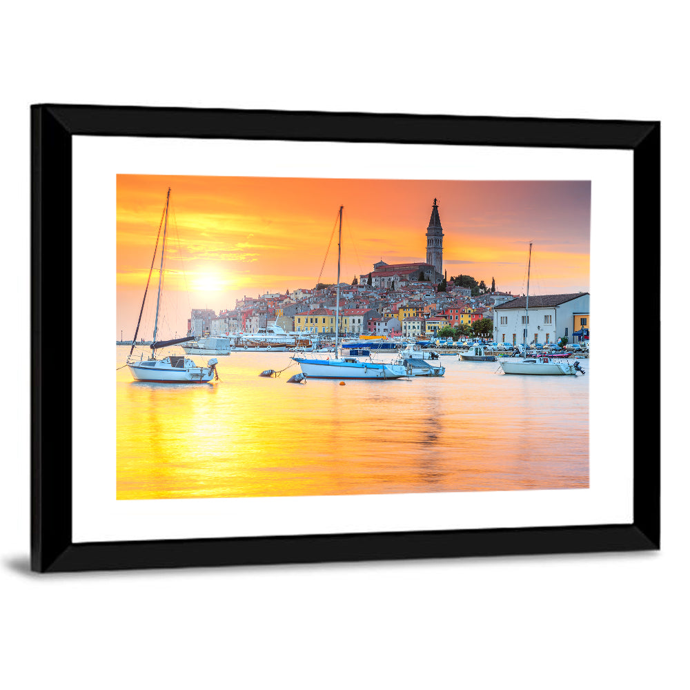 Rovinj Harbor at Sunset Wall Art