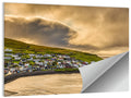 Coastal Village at Golden Hour Wall Art