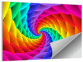 Rainbow Spiral Vortex Tunnel Wall Art