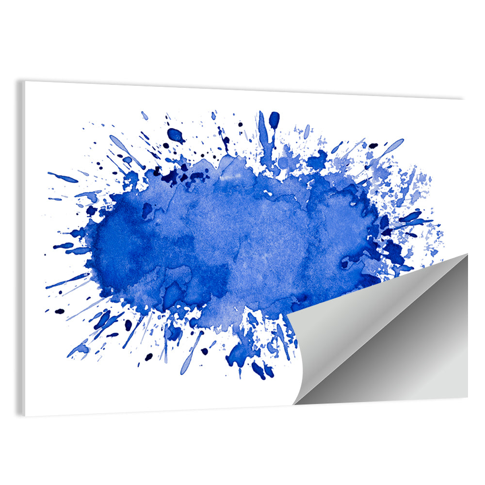 Blue Color Splash Wall Art