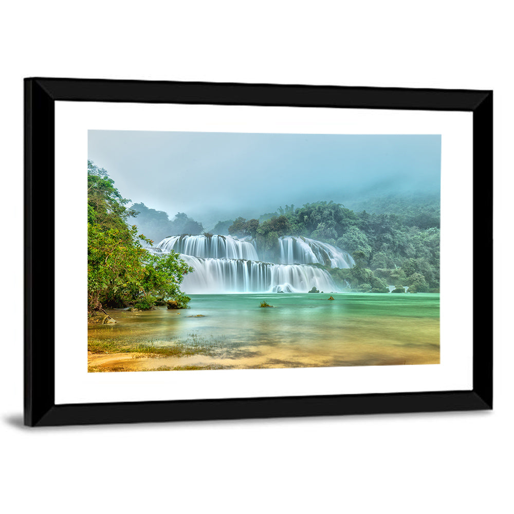 Ban Gioc Waterfalls Misty Morning Wall Art