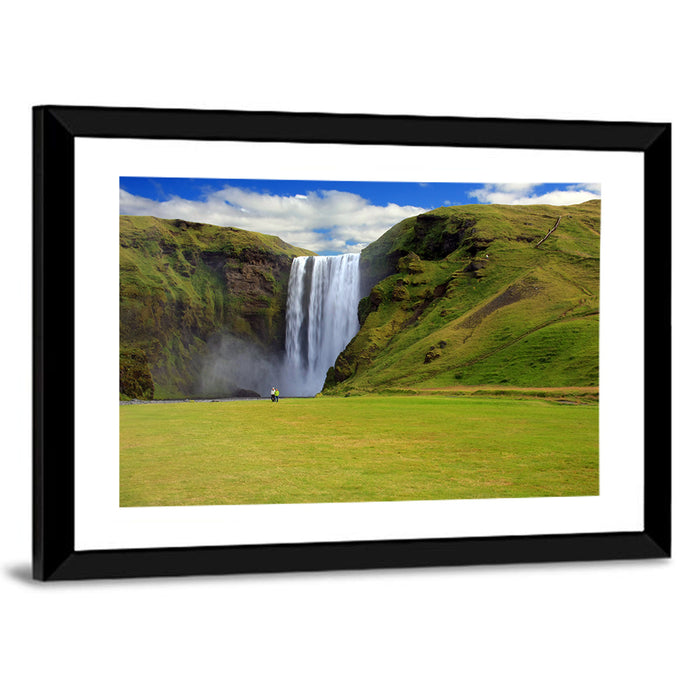Skógafoss Waterfall Wall Art as a framed print