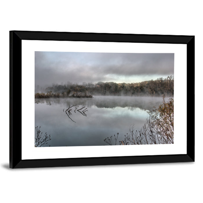 Millennium Park Lake Reflection Wall Art as a framed print