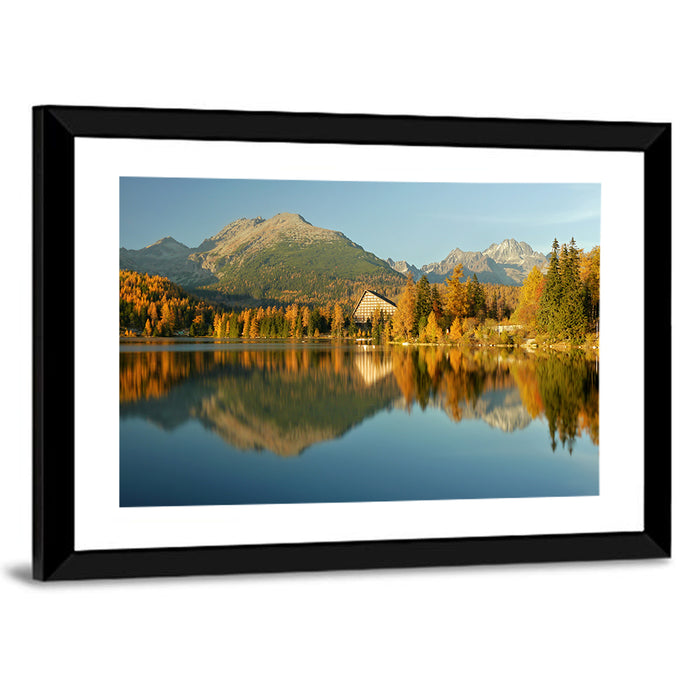 Štrbské Pleso Lake, High Tatras Wall Art as a framed print