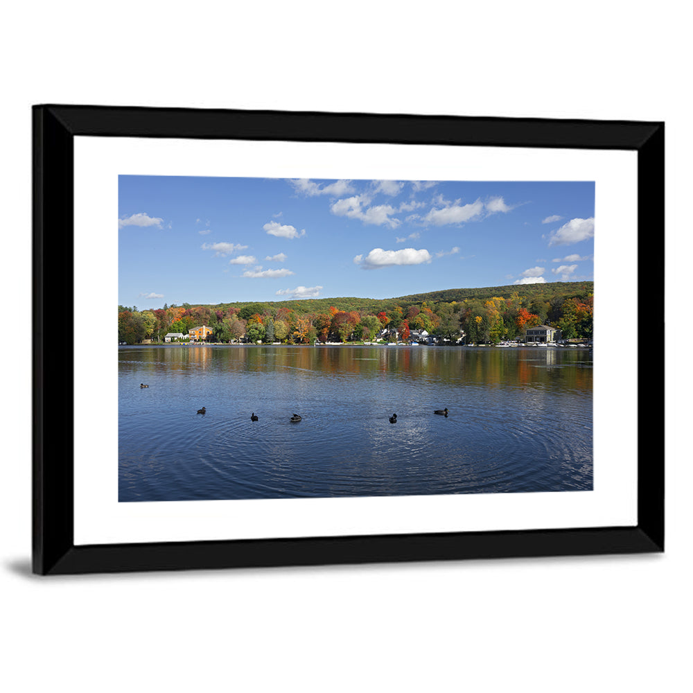 Greenwood Lake Autumn Landscape Wall Art