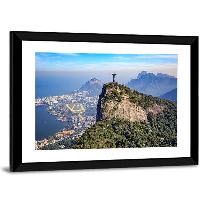 Rio De Janeiro Skyline with Christ the Redeemer Wall Art as a framed print
