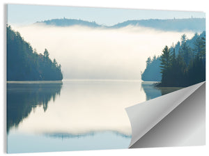 Foggy Lake Morning Wall Art