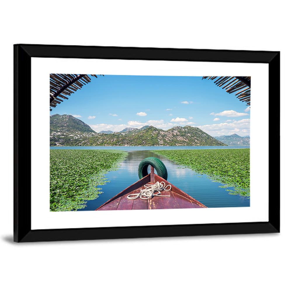 Bow of a Boat at Shkodra Lake Wall Art