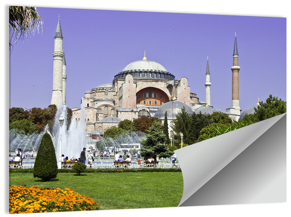 Hagia Sophia Fountain Gardens Istanbul Wall Art