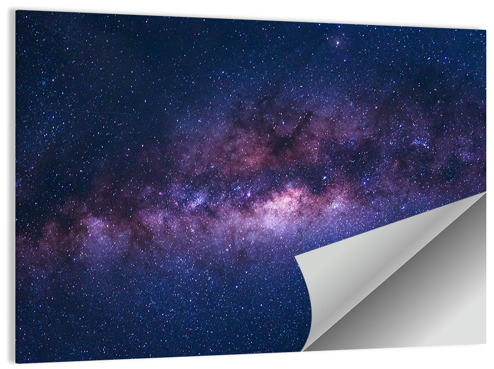 Violet Blue Milky Way Galaxy Wall Art