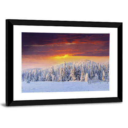 Winter Sunset Wall Art