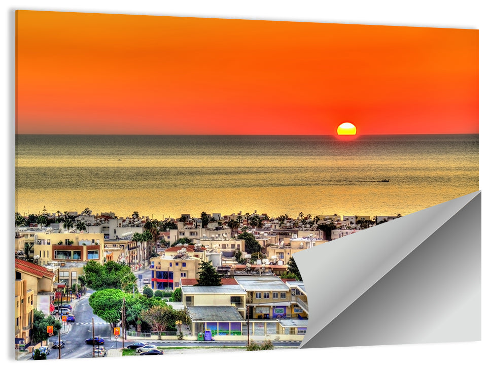 Paphos Sunset Wall Art