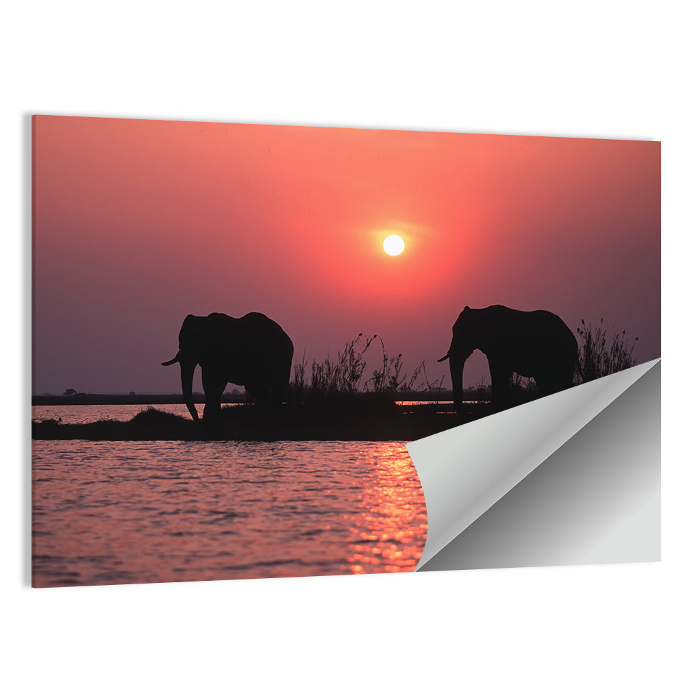 African Elephants Wall Art