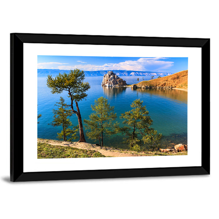 Shamanka Rock, Lake Baikal Wall Art as a framed print