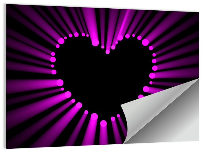 Glowing Heart Wall Art as a poster print