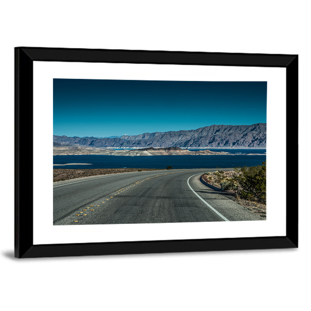 Lake Mead Curved Road Wall Art