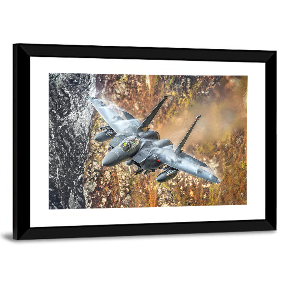 F-15 Over Mountain Canyon Wall Art