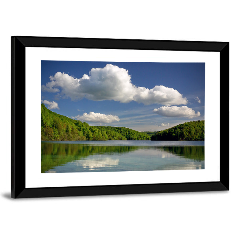 Plitvice Forest Lake Scene Wall Art