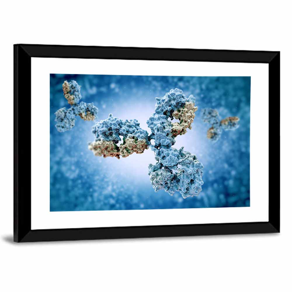 Y-shaped Antibody Illustration Wall Art