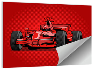 Sport Race Car Illustration Wall Art