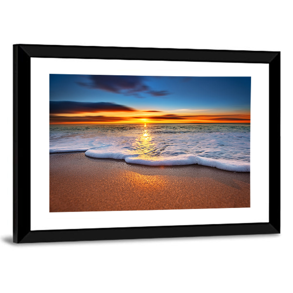 Sun Flare Beach Sunrise Wall Art
