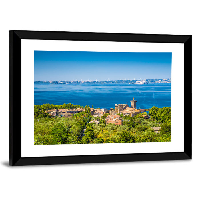 Bolsena Village Overlook Wall Art as a framed print