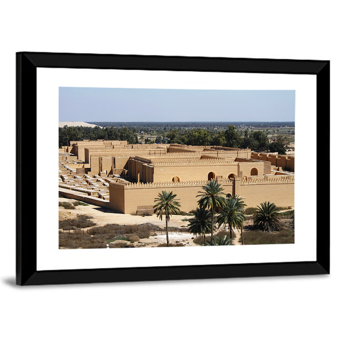 Babylon Palace Ruins Wall Art as a framed print