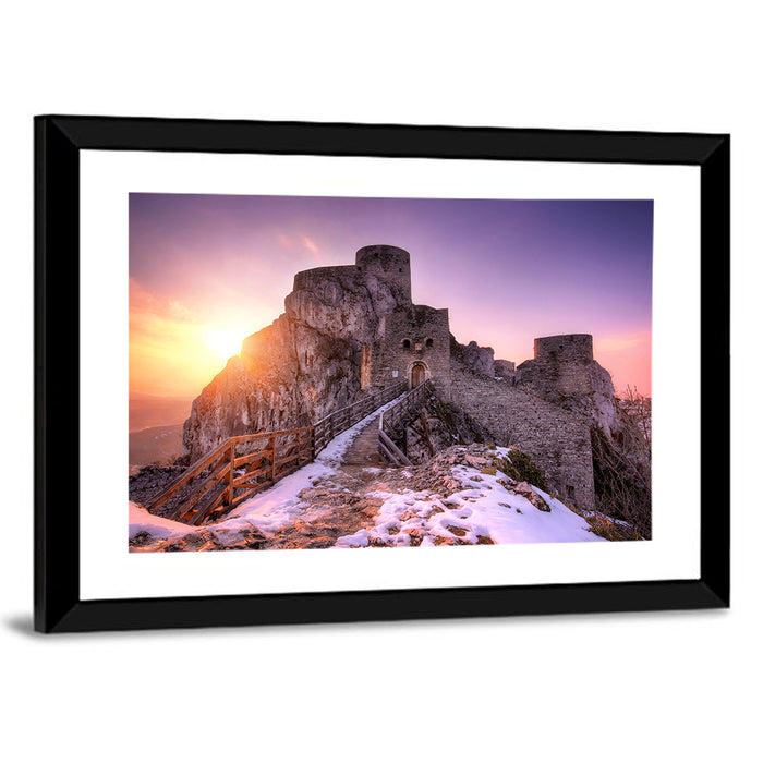 Ogrodzieniec Castle Ruins Wall Art as a framed print