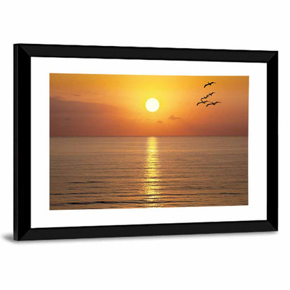 Sunset Over The Ocean Wall Art
