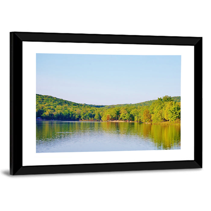 Sebago Lake Wall Art as a framed print