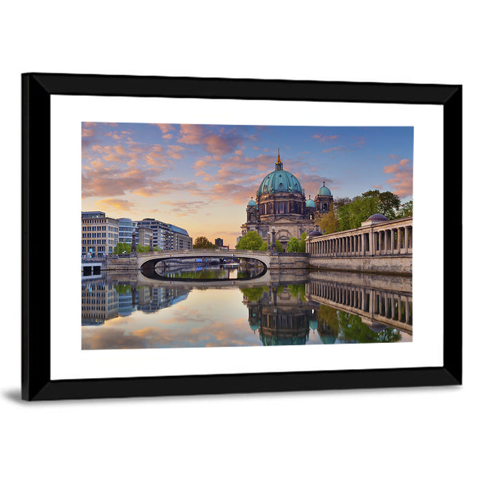 Golden Hour at Berlin Cathedral Wall Art as a framed print