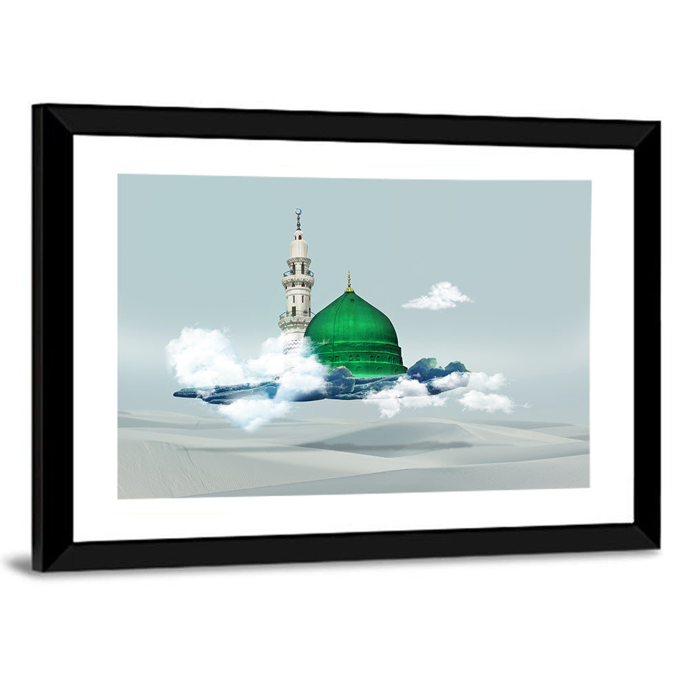 Green Dome of Al-masjid An-nabawi Wall Art