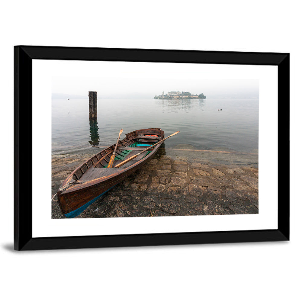 Rowboat on Lake Orta Wall Art