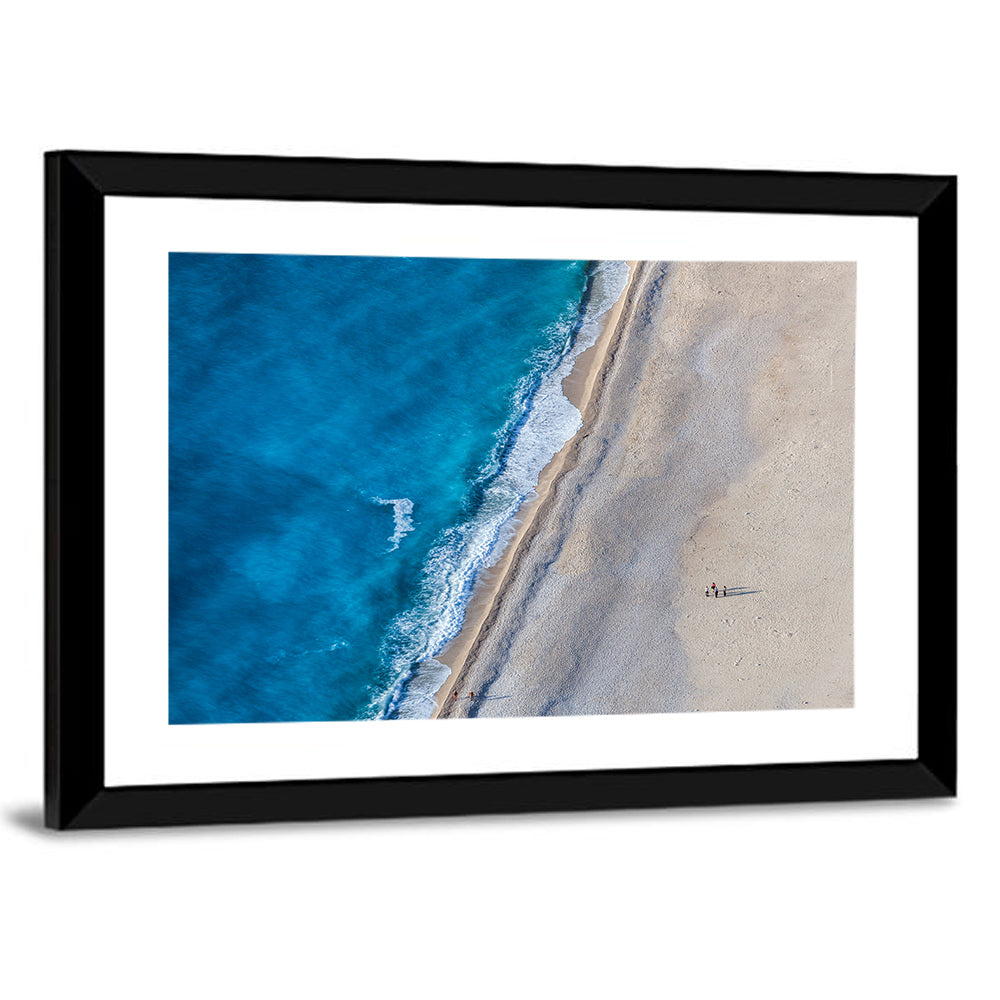 Myrtos Beach Aerial View Wall Art