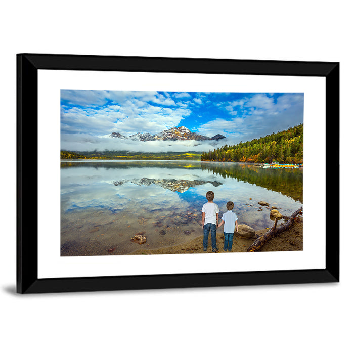 Pyramid Lake Reflection Wall Art as a framed print