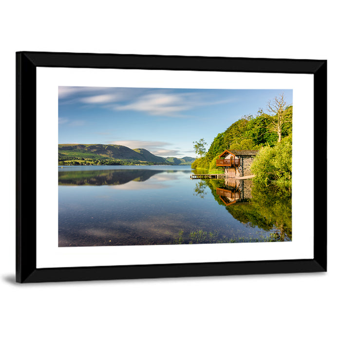 Ullswater Lake Golden Hour Wall Art as a framed print