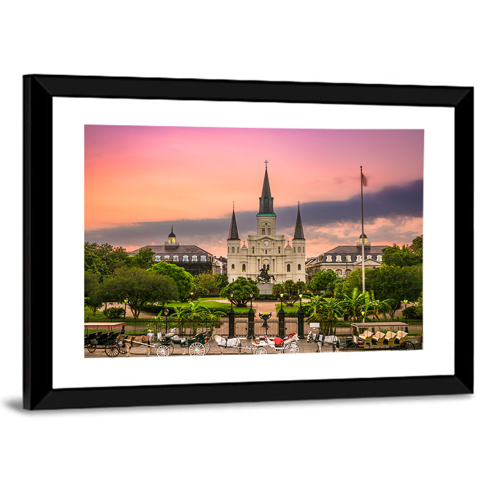 Jackson Square at Dusk Wall Art