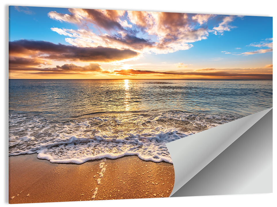 Golden Beach Sunrise Wall Art