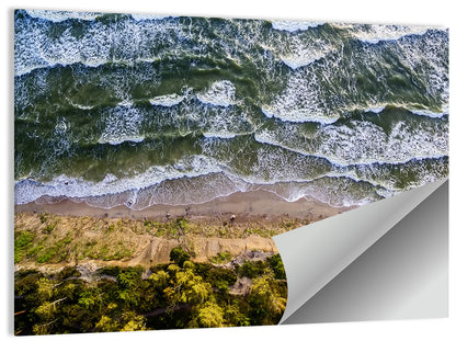 Aerial Sea Waves Wall Art