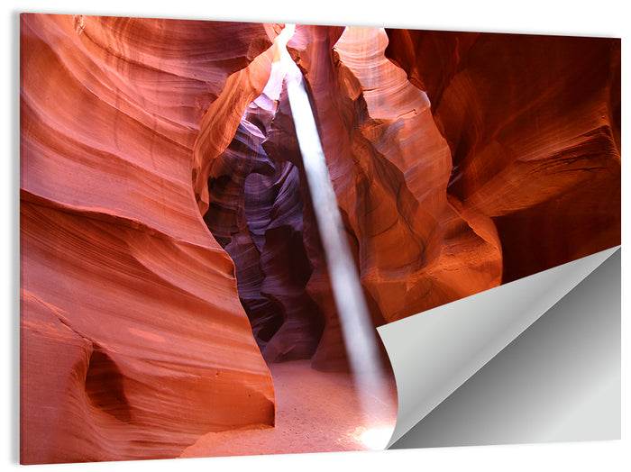 Antelope Canyon Light Beam Wall Art as a poster print