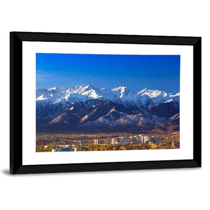 Almaty Snow-capped Trans-ili Alatau Wall Art as a framed print