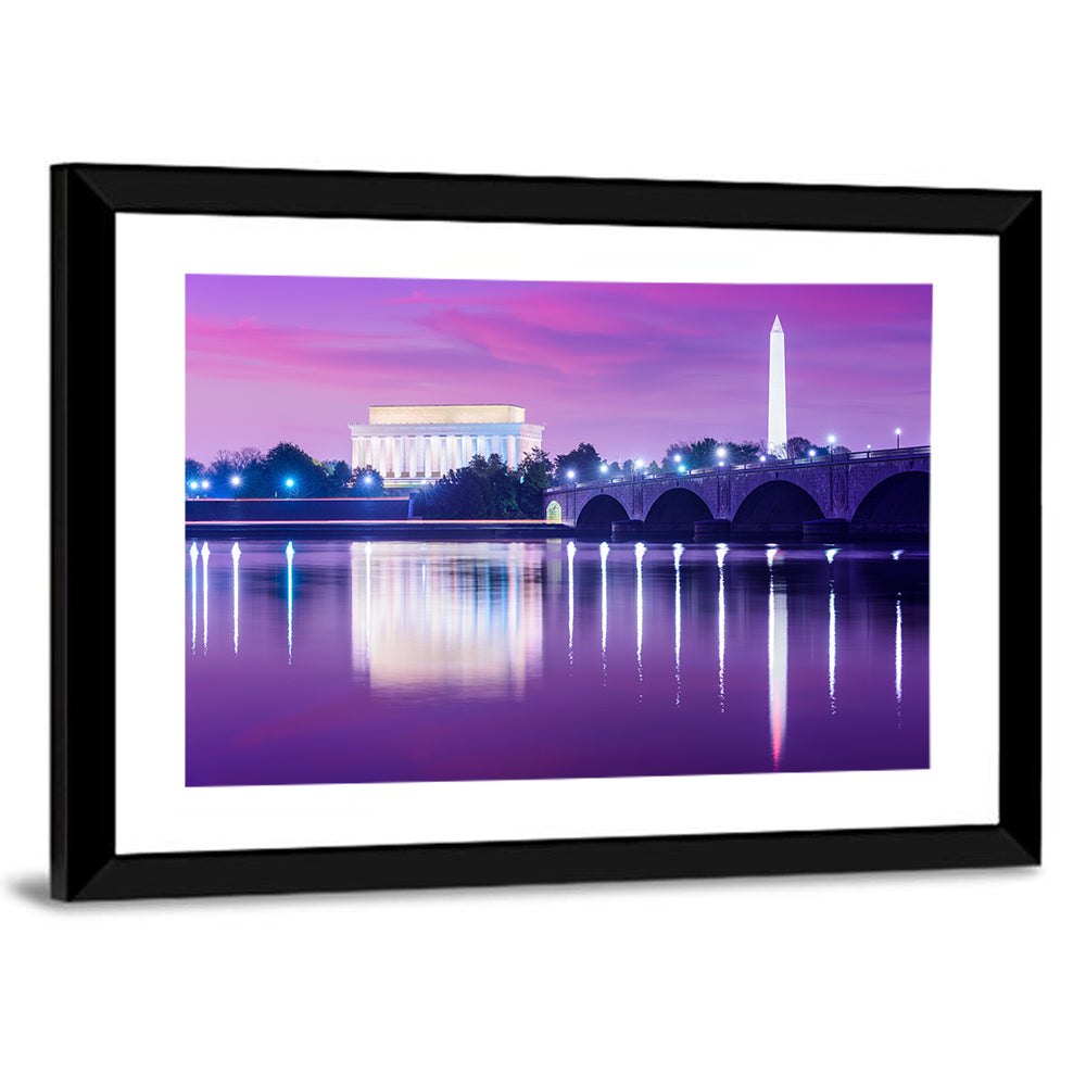 Purple Twilight Washington D.c. Skyline Wall Art