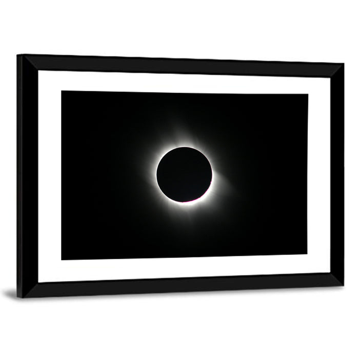 Centered Solar Eclipse Wall Art as a framed print