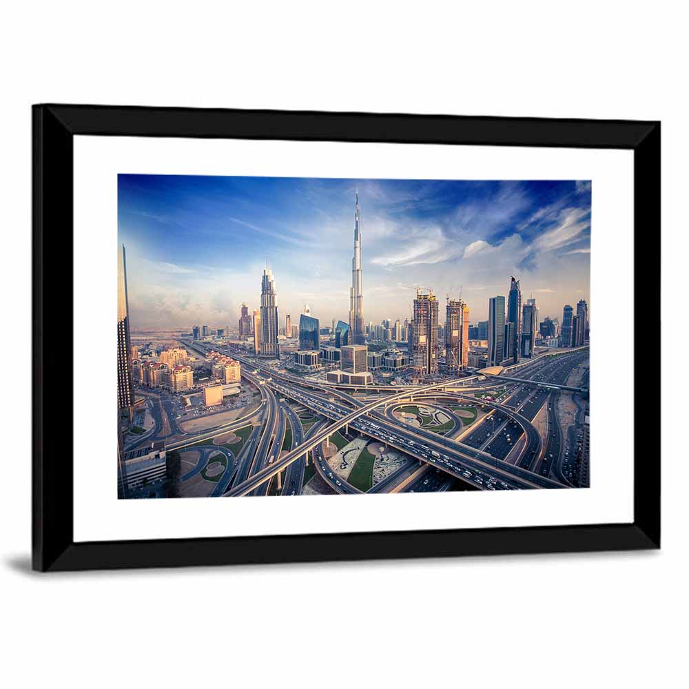 Dubai Aerial Skyline Wall Art